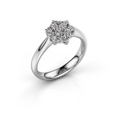 Promise ring Chantal 1 585 witgoud diamant 0.08 crt