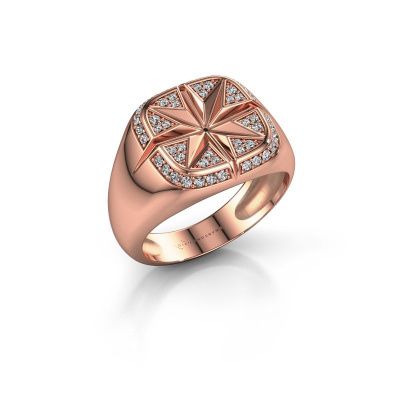 Heren ring Ravi 585 rosé goud lab-grown diamant 0.35 crt