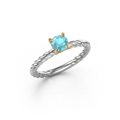 Engagement ring Twanna 585 white gold blue topaz 5 mm