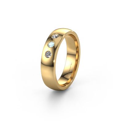 Ehering WH0114L25BP 585 Gold Aquamarin ±5x2 mm