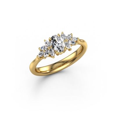 Engagement ring Fiona OVL 585 gold lab grown diamond 0.65 crt