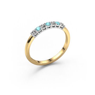Ring Michelle 7 585 gold blue topaz 2 mm
