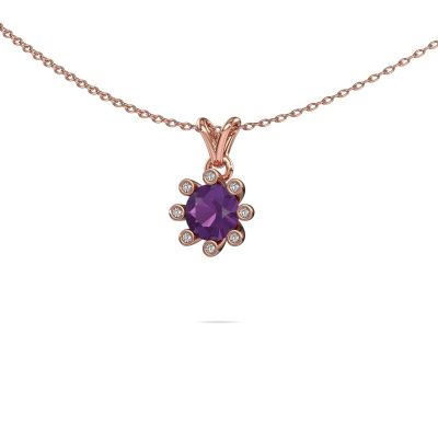Anhänger Carola 3 585 Roségold Amethyst 6 mm