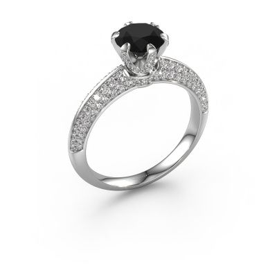 Bague de fiançailles Abby 950 platine diamant noir 1.95 crt