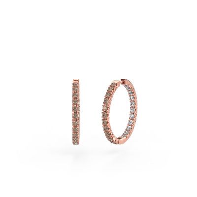 Creole Miki 20mm 585 Roségold Braun Diamant 1.38 crt