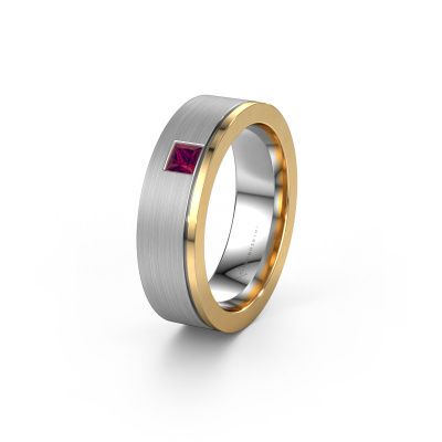 Wedding ring WH0550L16CMP 585 white gold rhodolite ±0.24x0.09in