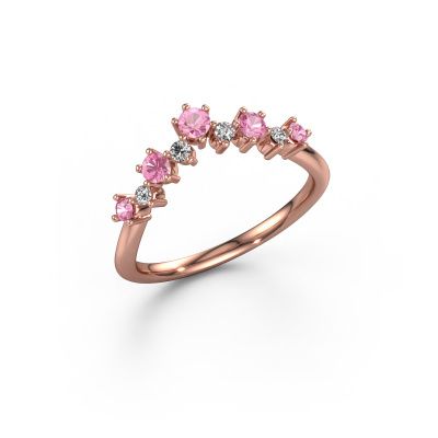 Vorsteckring Carly B 585 Roségold Pink Saphir 2.7 mm