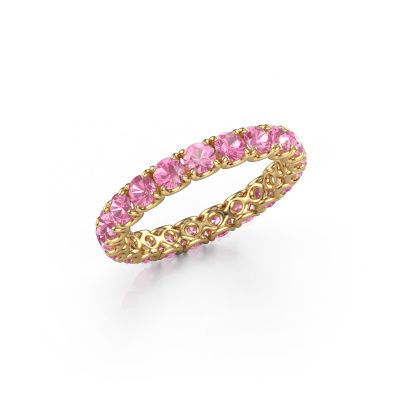 Stackable ring Estee 2.9 585 gold pink sapphire 2.9 mm