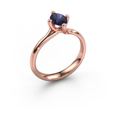 Engagement ring Dewi Oval 585 rose gold sapphire 7x5 mm