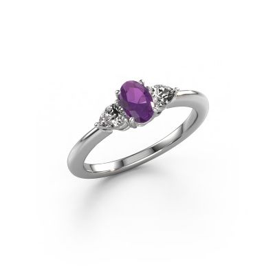 Verlobungsring Chanou OVL 950 Platin Amethyst 7x5 mm