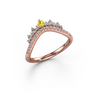 Stackable ring Nica D 585 rose gold yellow sapphire 2.7 mm