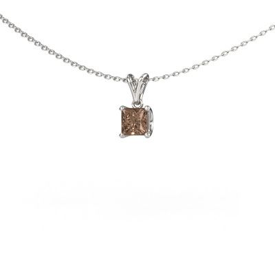 Hanger Sam SQR 585 witgoud bruine diamant 0.50 crt