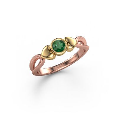 Ring Lorrine 585 Roségold Smaragd 4 mm