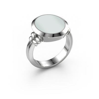 Signet ring Jake 4 950 platinum green sardonyx 15x13 mm