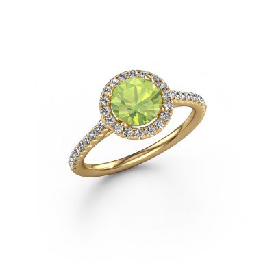 Verlobungsring Seline rnd 2 585 Gold Peridot 6.5 mm