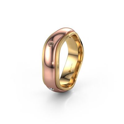 Alliance WH2050L26DP 585 or rose diamant brun ±6x2.4 mm