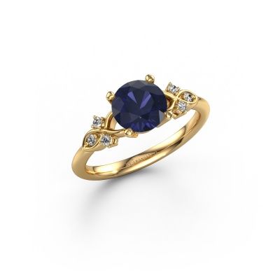 Engagement ring Azra RND 585 gold sapphire 7 mm
