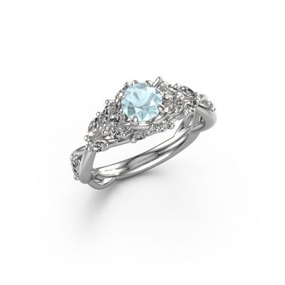 Engagement ring Samantha RND 585 white gold aquamarine 5 mm