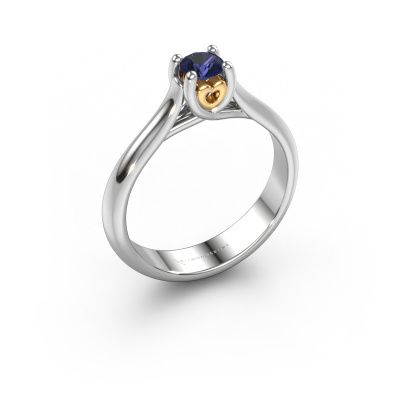 Engagement ring Nisa 585 white gold sapphire 4.2 mm