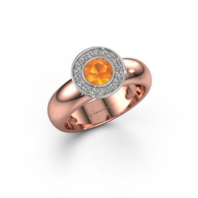 Ring Anna 585 rose gold citrin 5 mm