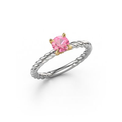 Verlobungsring Twanna 585 Weißgold Pink Saphir 5 mm