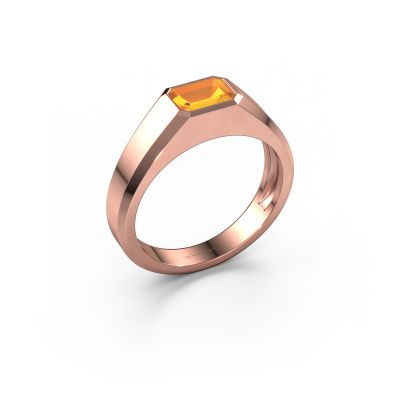 Bague pour homme Dylan 1 585 or rose citrine 7x5 mm