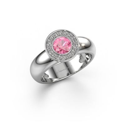 Ring Anna 585 Weißgold Pink Saphir 5 mm