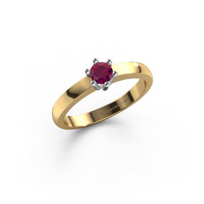 Engagement ring Luna 1 585 gold rhodolite 3.7 mm