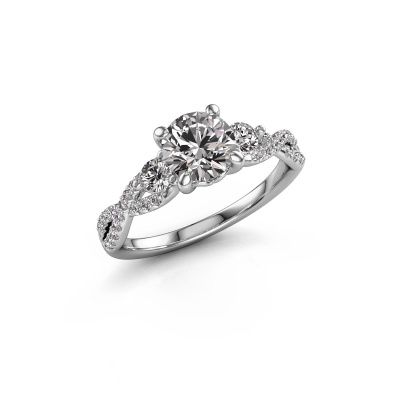 Engagement ring Marilou RND 585 white gold lab-grown diamond 1.360 crt