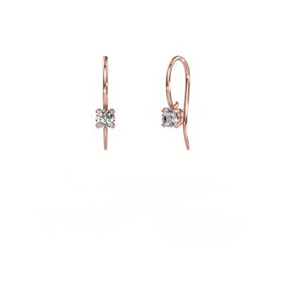 Drop earrings Cleo RND 585 rose gold diamond 0.25 crt