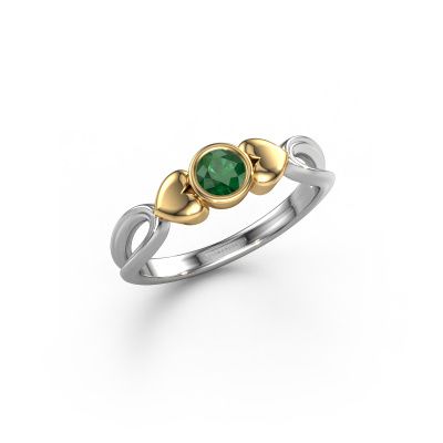 Ring Lorrine 585 white gold emerald 4 mm