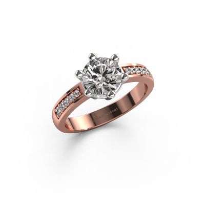 Engagement ring Luna 2 585 rose gold diamond 1.00 crt