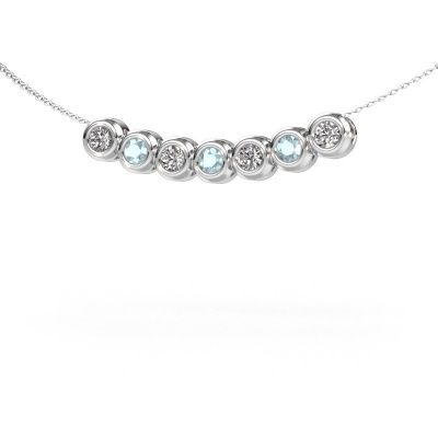 Kette Kim 7 950 Platin Aquamarin 3.4 mm