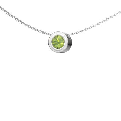 Pendant Ise 950 platinum peridot 5 mm