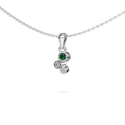 Pendant Tessa 585 white gold emerald 2.5 mm