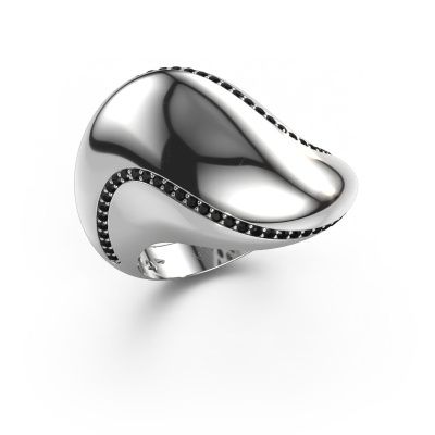 Ring Phyliss 585 Weißgold Schwarz Diamant 0.432 crt