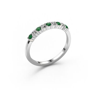 Ring Yasmin 9 950 platinum emerald 2.4 mm