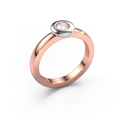 Ring Iris 585 rose gold morganite champagne 4 mm