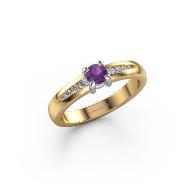 Engagement ring Zohra 585 gold amethyst 4 mm