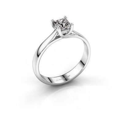 Engagement ring Mia Square 585 white gold diamond 0.40 crt