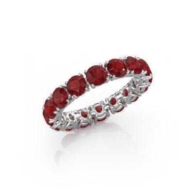 Stackable ring Vivienne 4.0 585 white gold ruby 4 mm