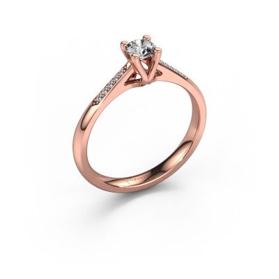 Promise ring Janna 2 585 rose gold lab grown diamond 0.25 crt