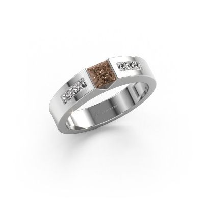 Engagement ring Arlena 2 585 white gold brown diamond 0.70 crt