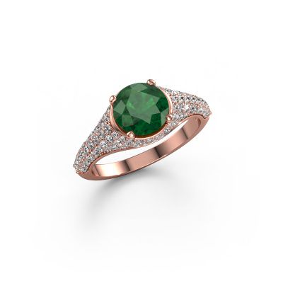 Engagement ring Lovella 585 rose gold emerald 7 mm