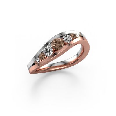 Ring Sigrid 2 585 rose gold brown diamond 0.594 crt