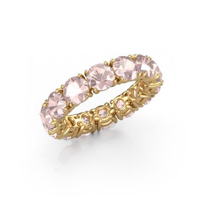 Ring Vivienne 5.0 585 gold morganite champagne 5 mm