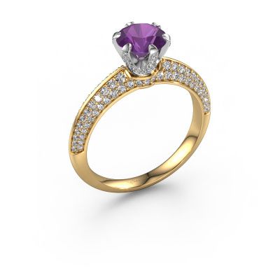 Verlobungsring Abby 585 Gold Amethyst 6.5 mm