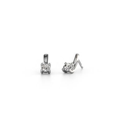 Boucles d'oreilles Mia 1 585 or blanc diamant synthétique 0.60 crt