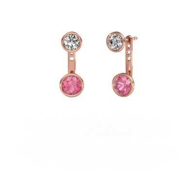 Boucles d'oreilles Halle 585 or rose saphir rose 6 mm