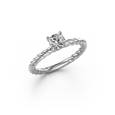 Engagement ring Twanna 585 white gold lab grown diamond 0.50 crt